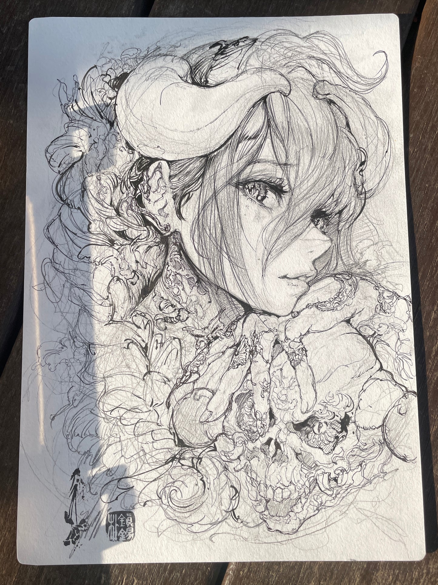 albedo portrait sketch + art print set