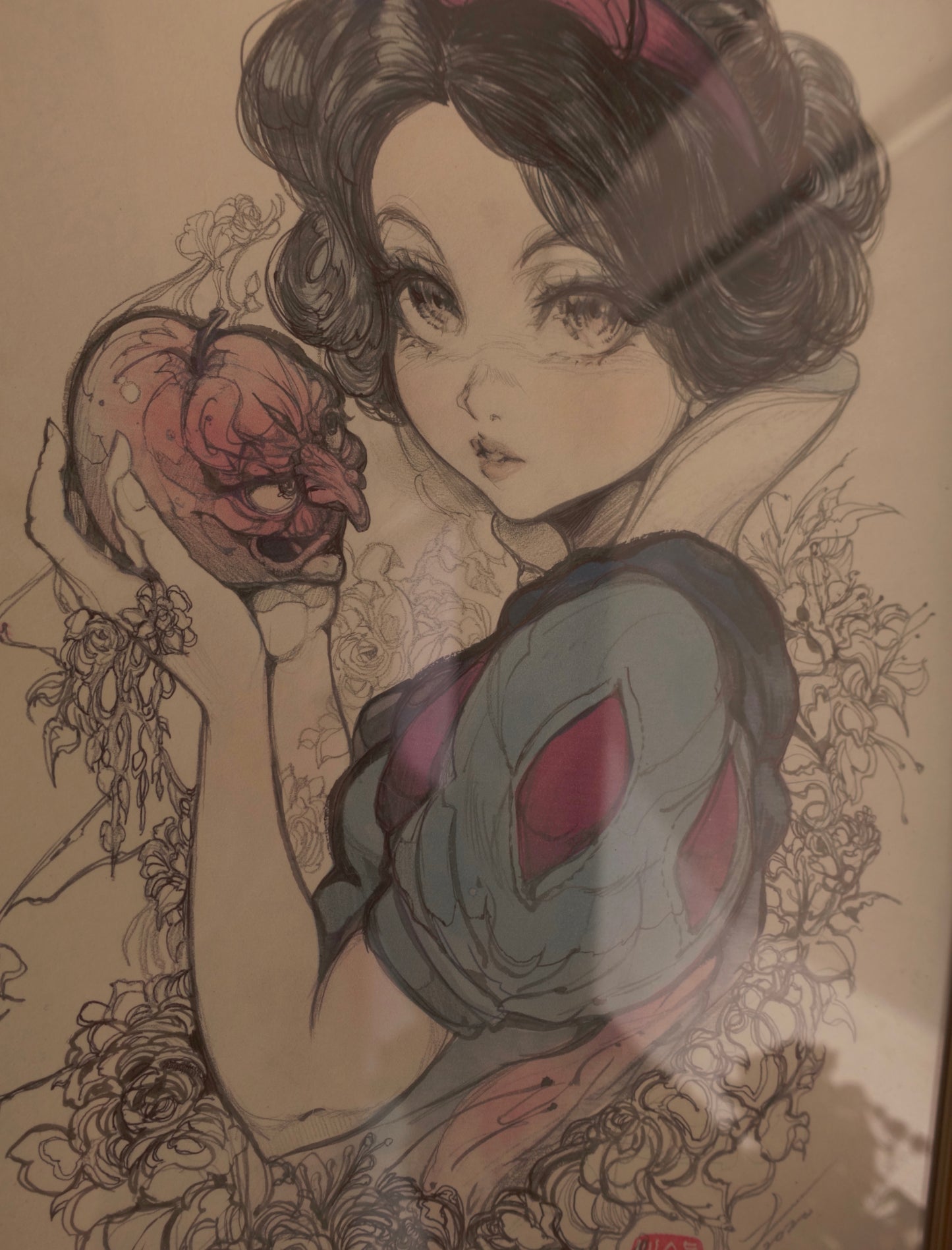 (only one) snow handsketch & print SET