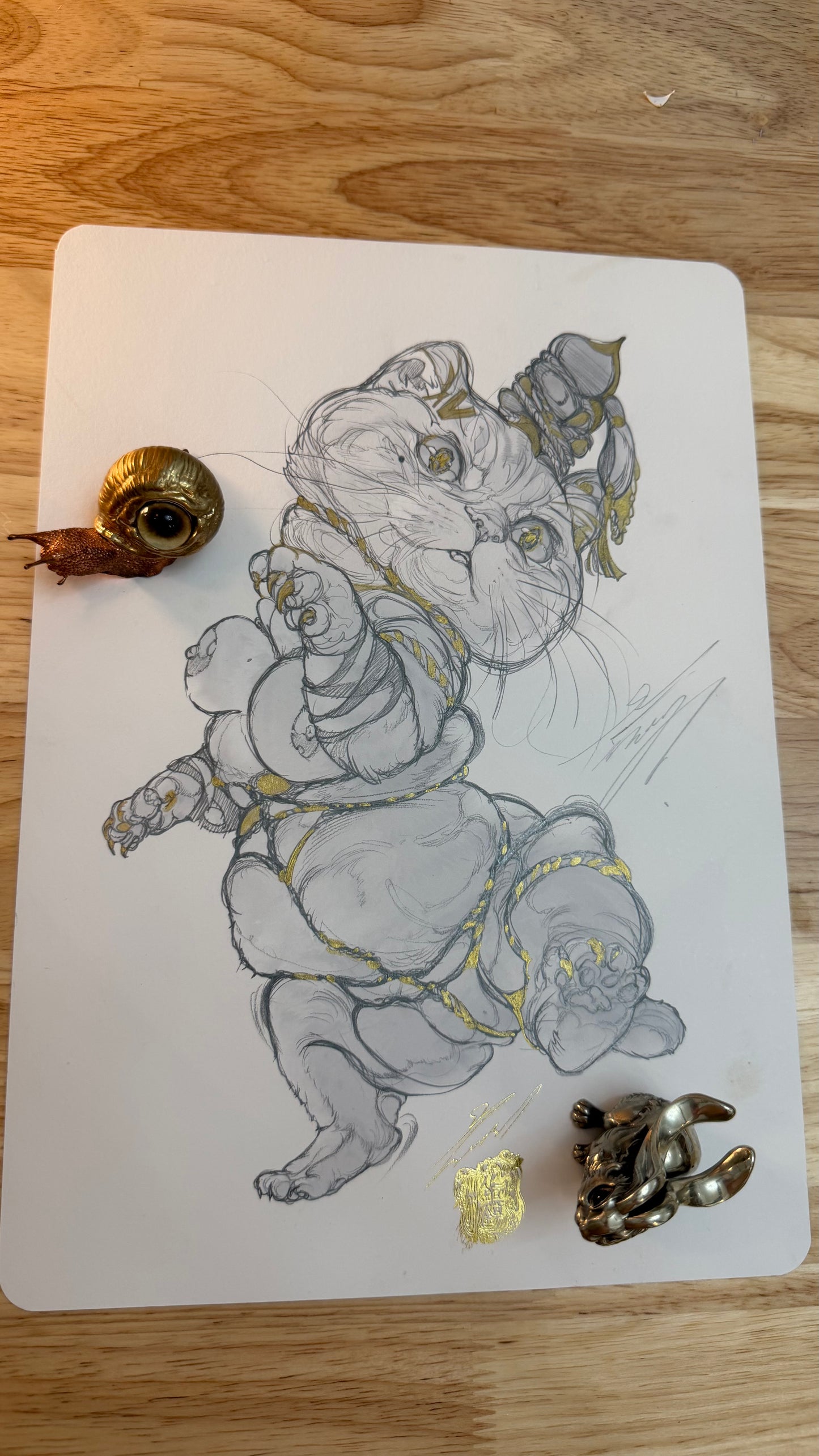 Velvet nk Cat original sketch+ART print set