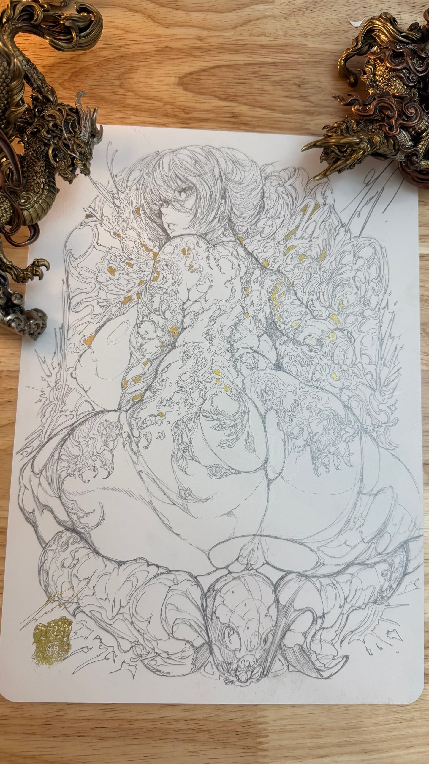 Custom B Reze original sketch+ART print set