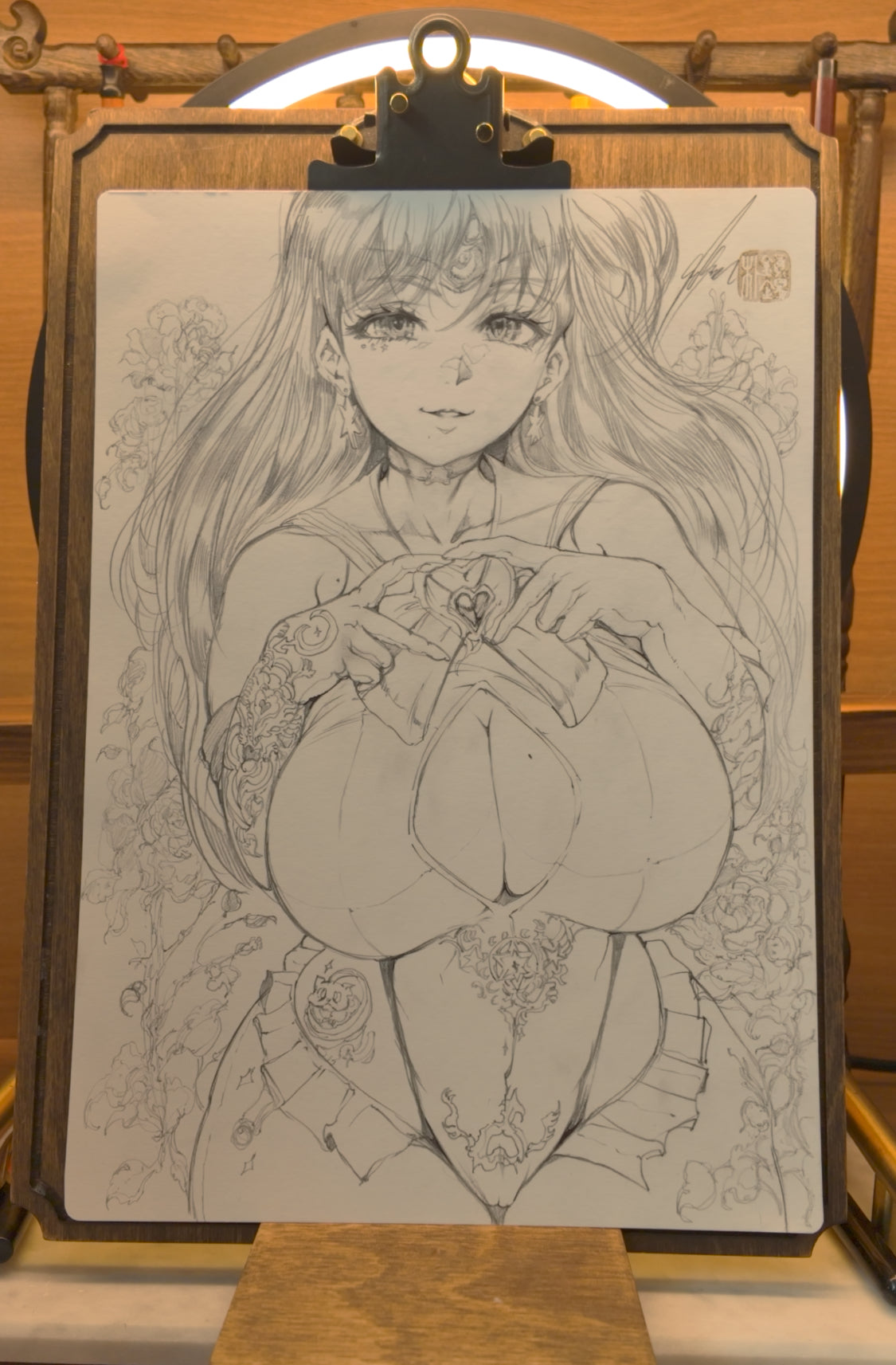 sailor mars A sketch  + art print set