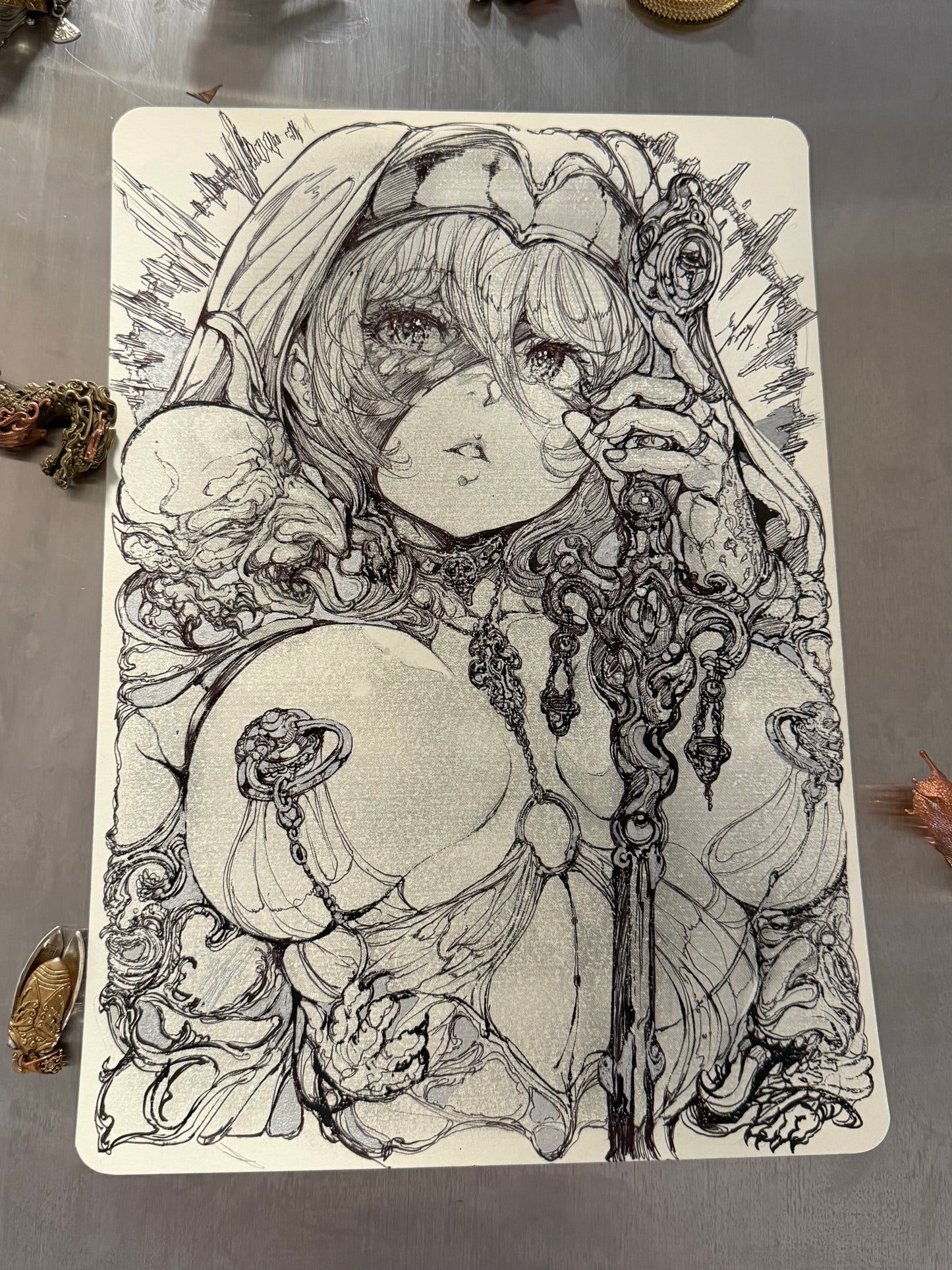 sword maiden original sketch+ART print set