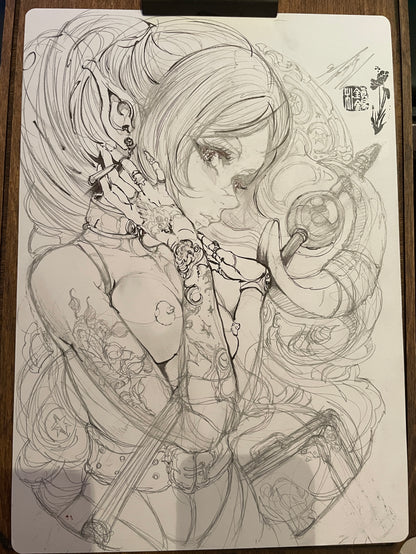 frieren sketch B + art print set