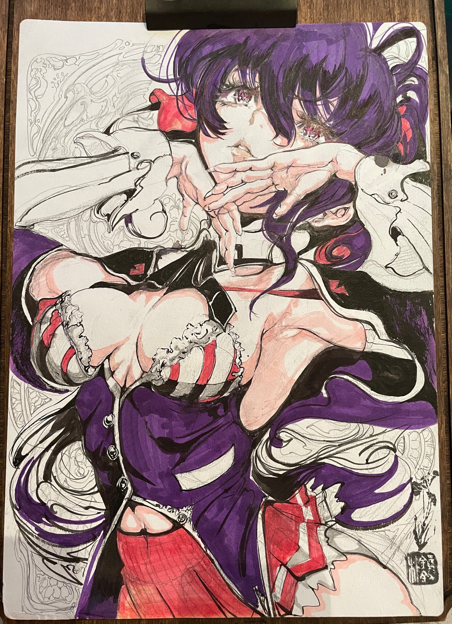 akeno himejima sketch A + art print set