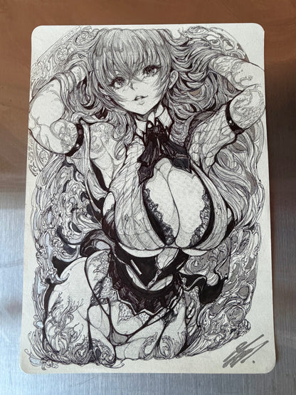 Rias Gremory original sketch+commissions