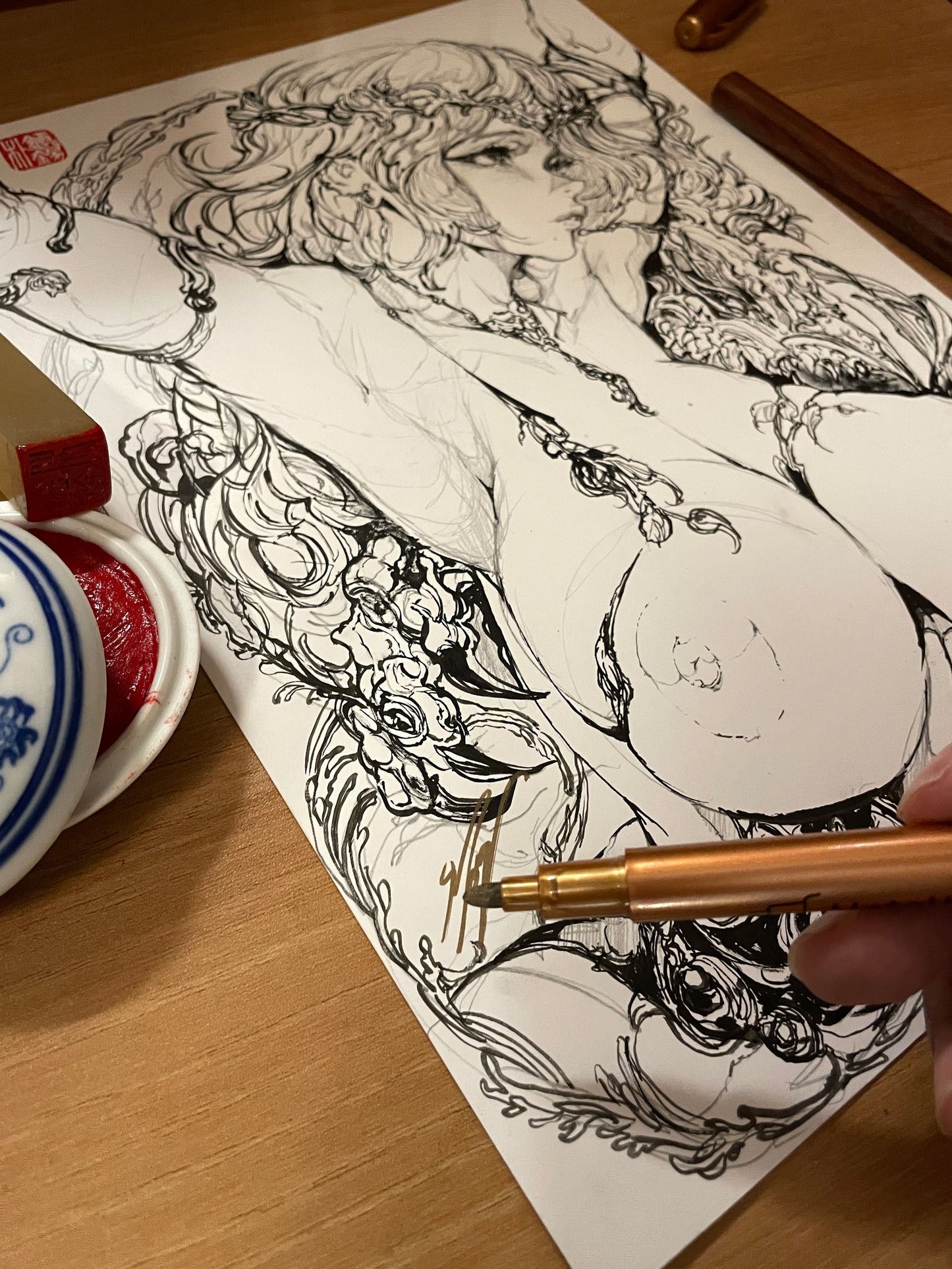 marika nude original sketch