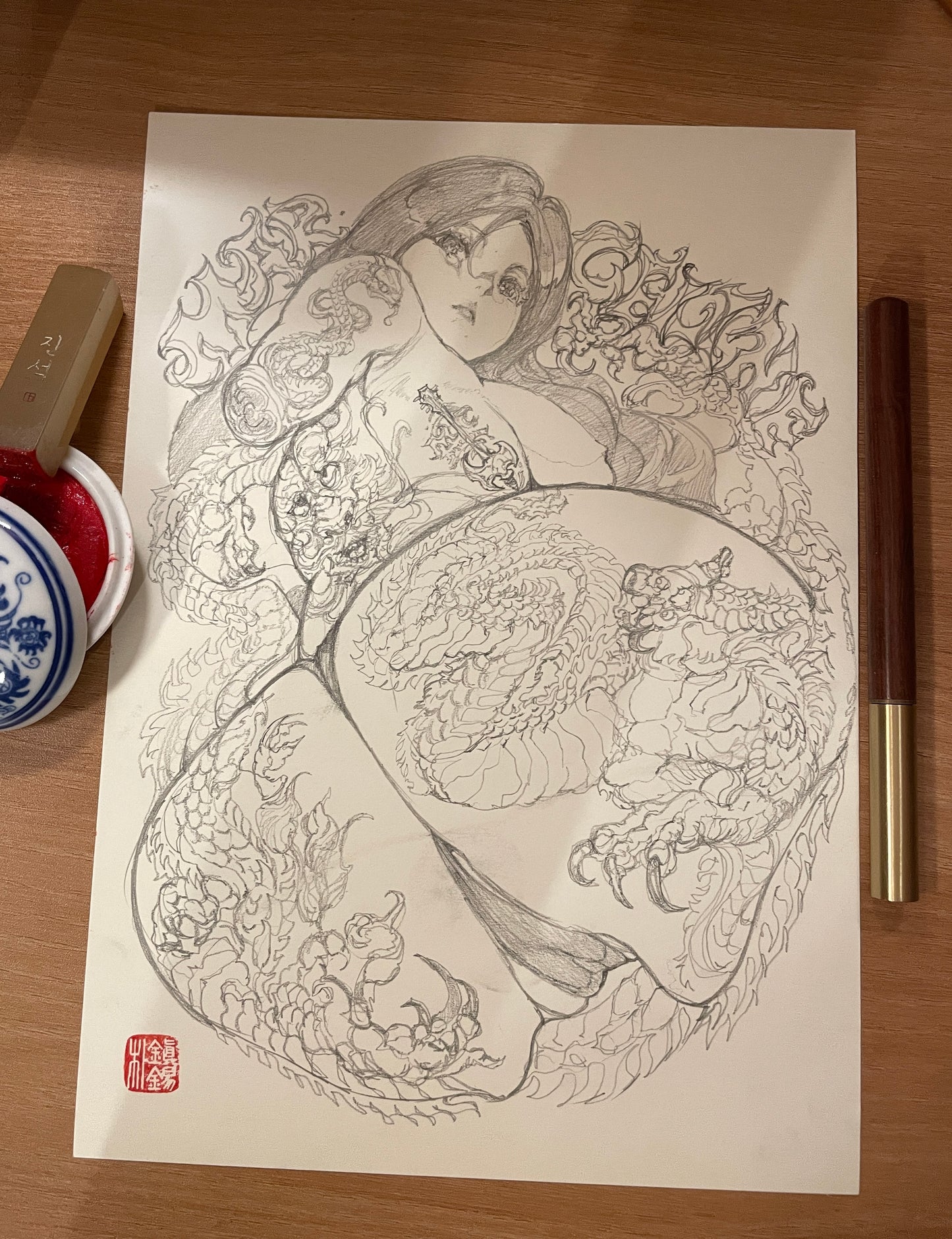 marceline nude drawing + ART print set