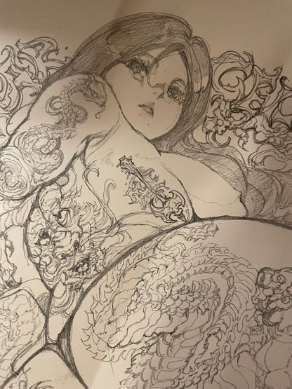 marceline nude drawing + ART print set