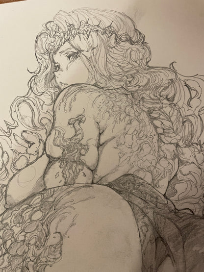 marika nude drawing + ART print set