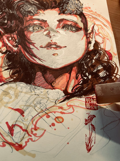 karlach original sketch+ART print set