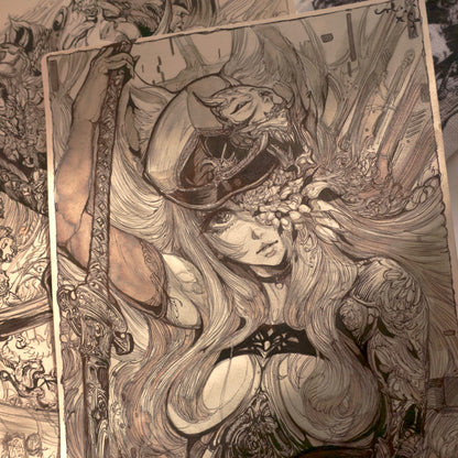 a2death hand skech brush + special edition frame set